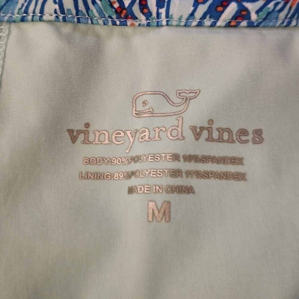 Vineyard Vines Blue Soft Knit Colorful Blue Patterned Skirt Shorts and Pockets - Picture 2 of 7
